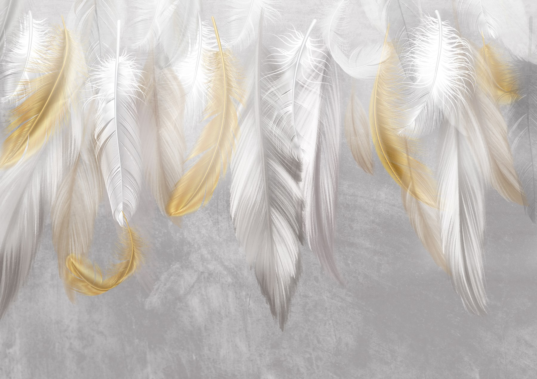 Delicate feathers in soft hues