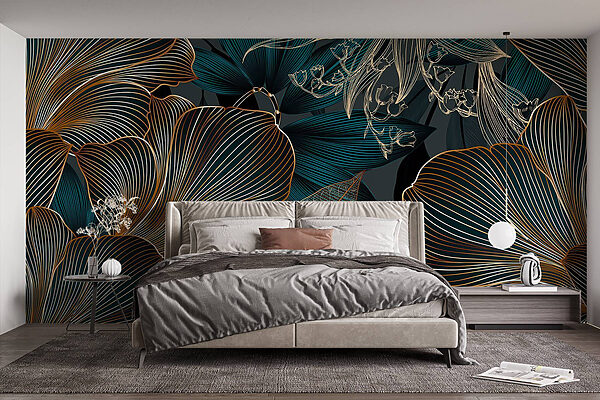 Design floral elegante em tons escuros Design floral elegante em tons escuros