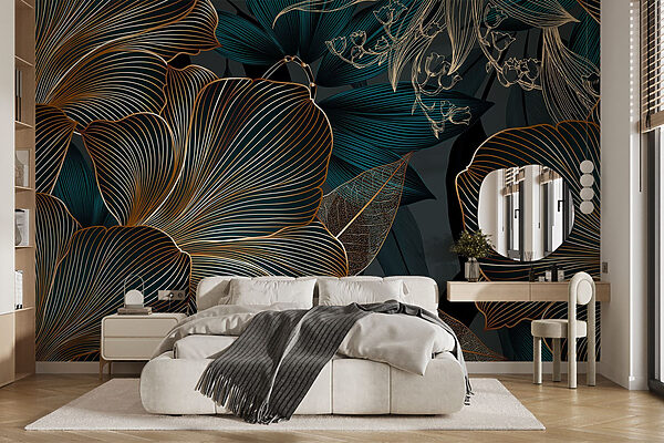 Design floral elegante em tons escuros Design floral elegante em tons escuros
