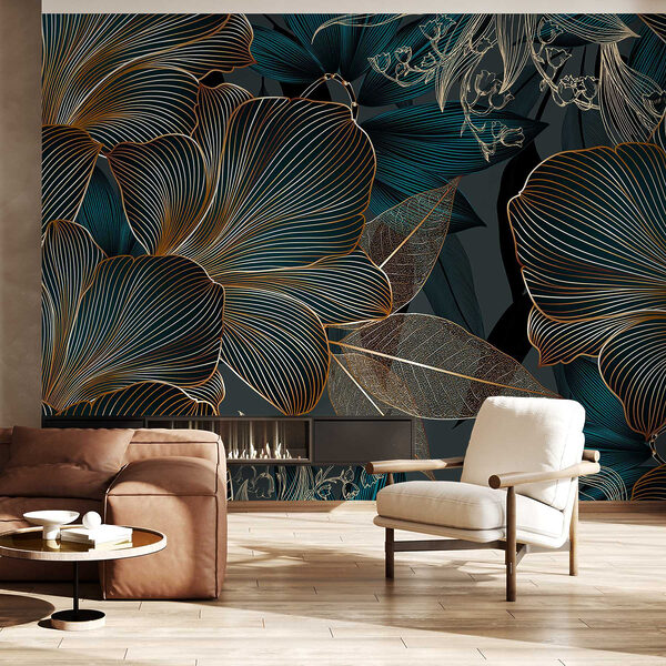 Design floral elegante em tons escuros Design floral elegante em tons escuros