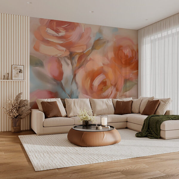 Pintura de flores sobre uma superfície branca Pintura de flores sobre uma superfície branca