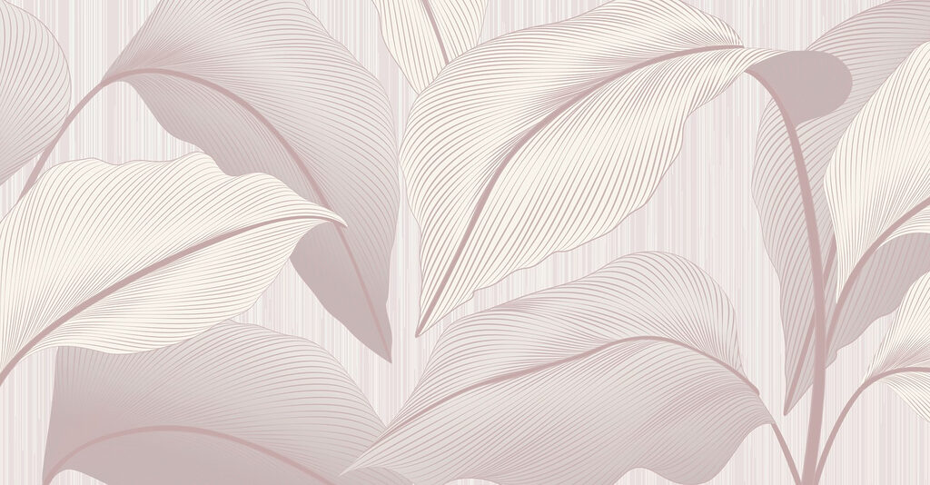 Folhas elegantes em tons suaves Folhas elegantes em tons suaves