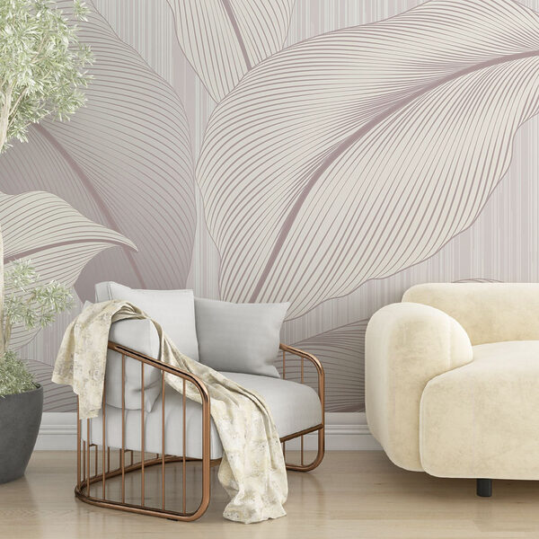 Folhas elegantes em tons suaves Folhas elegantes em tons suaves