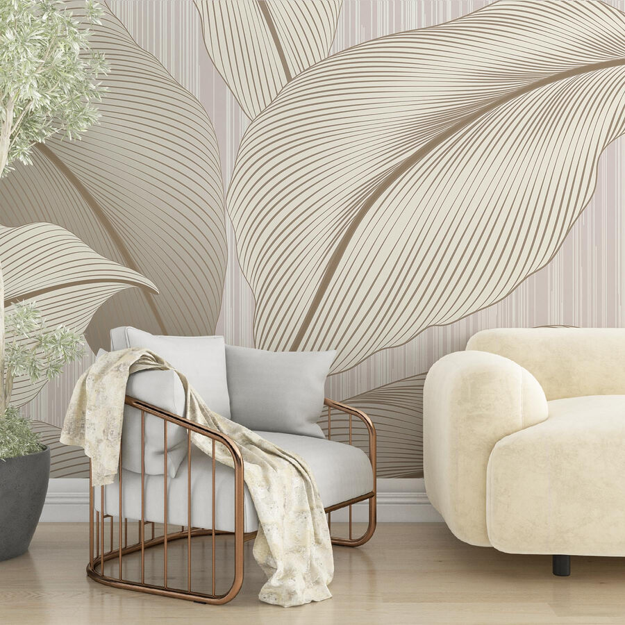 Elementos de design tranquilos e inspirados na natureza.
