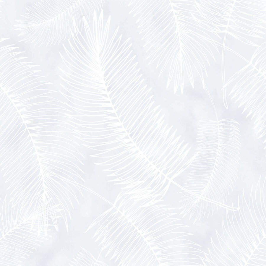 Padrão branco de folhas