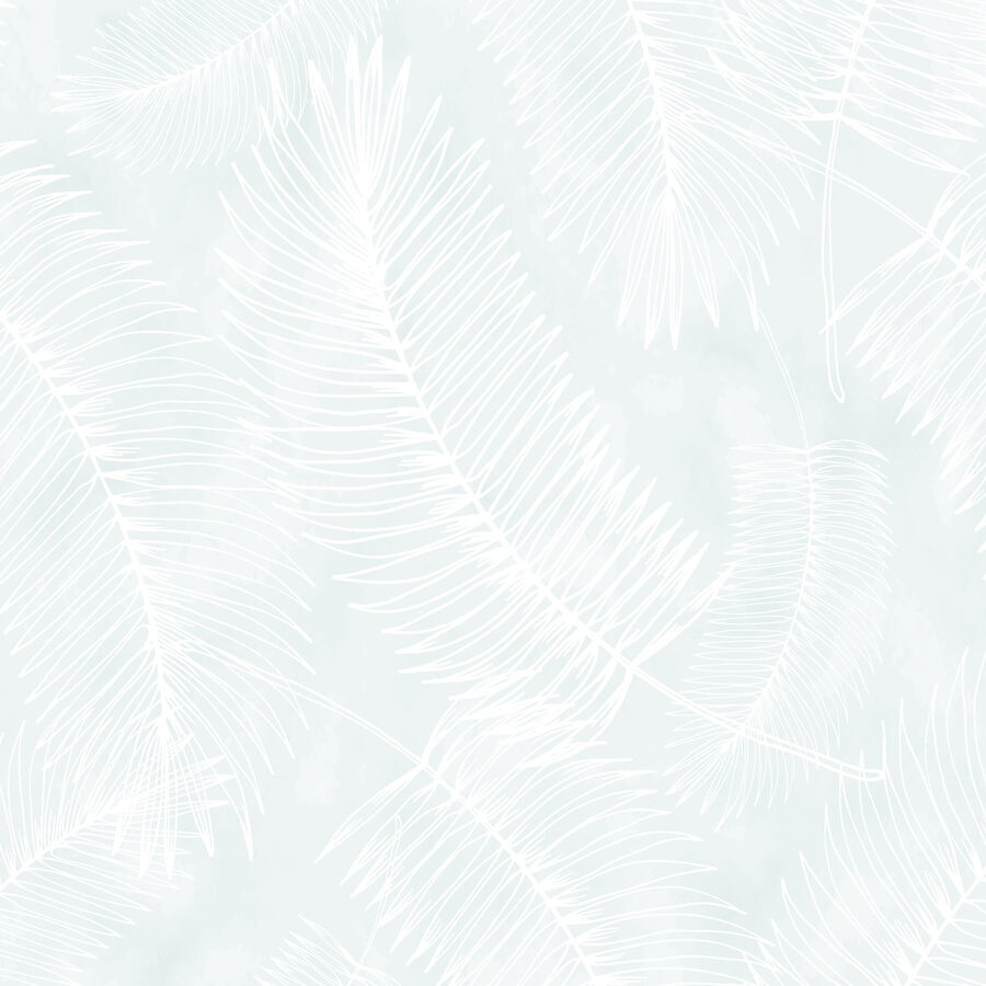 Padrão branco de folhas