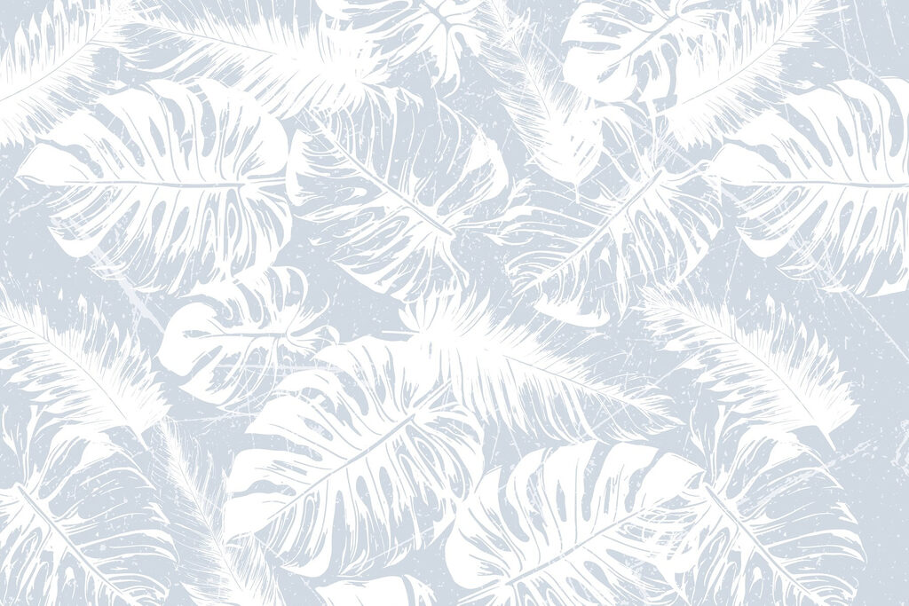 Folhas brancas sobre um fundo azul Folhas brancas sobre um fundo azul