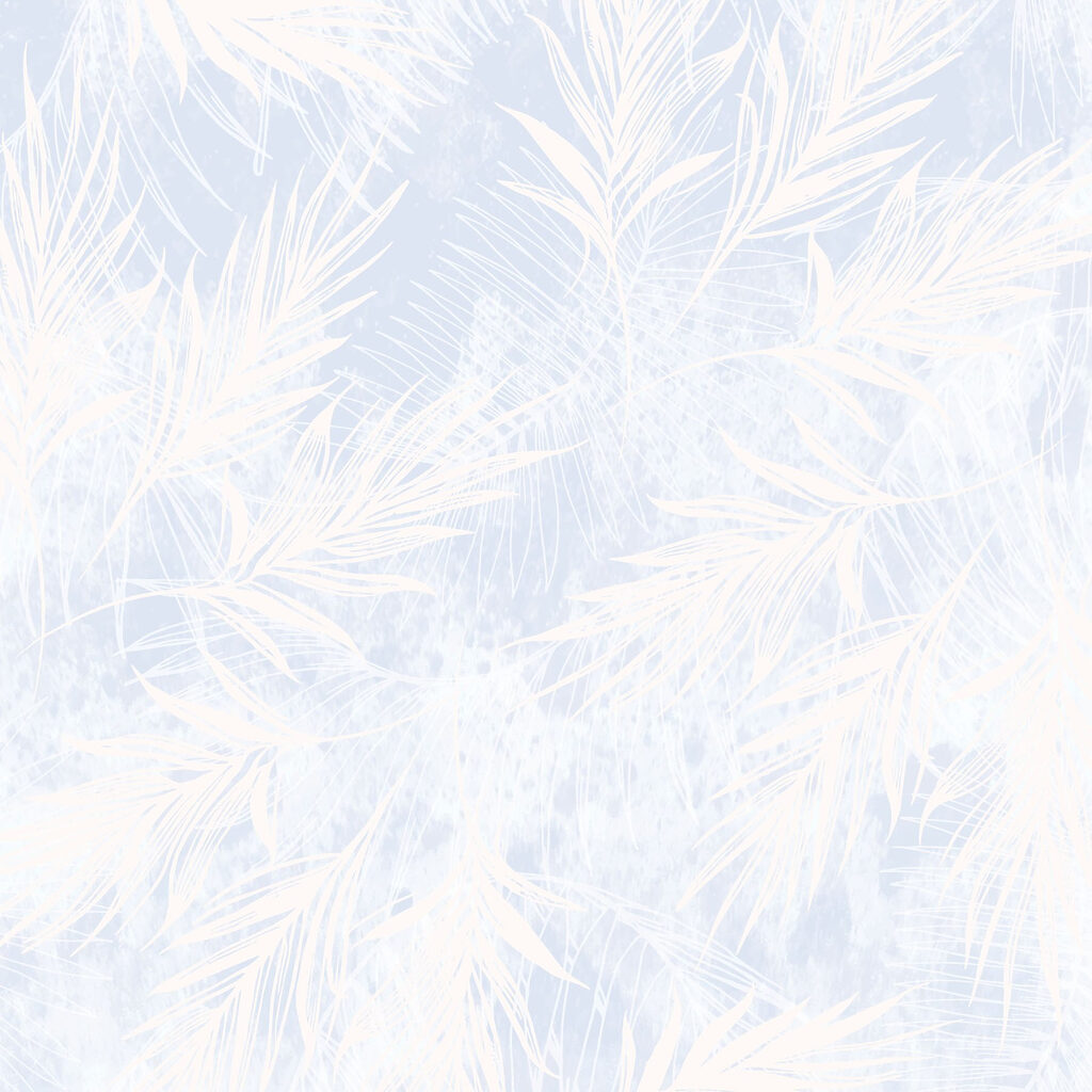 Fundo branco e azul com folhas brancas Fundo branco e azul com folhas brancas
