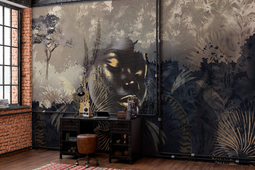 Dreamy portrait in a lush landscape Dreamy portrait in a lush landscape