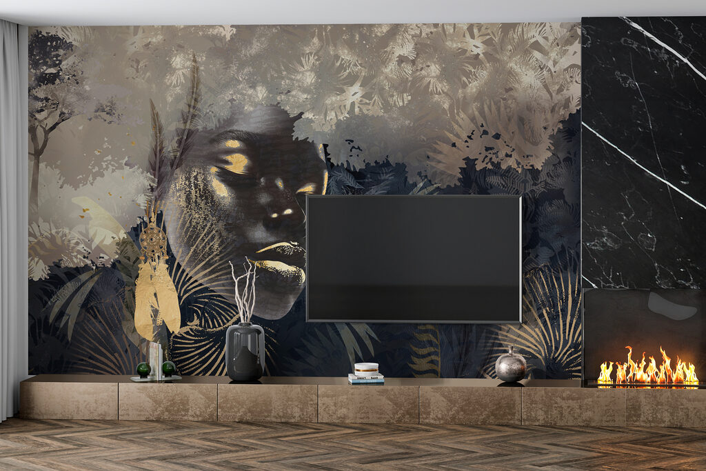 Dreamy portrait in a lush landscape Dreamy portrait in a lush landscape