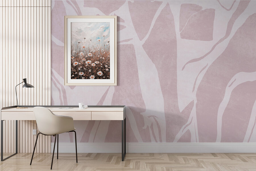 Padrão cor-de-rosa e branco