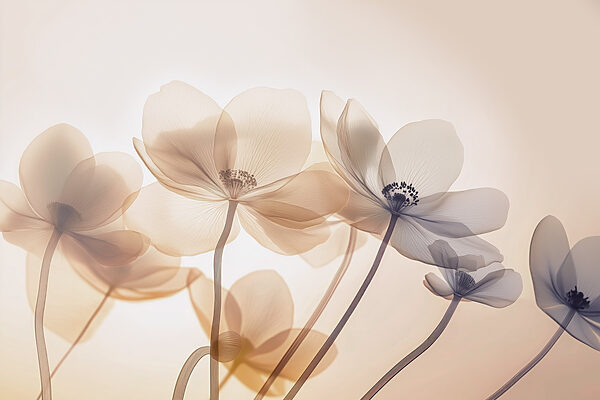 Flores delicadas em tons suaves Flores delicadas em tons suaves