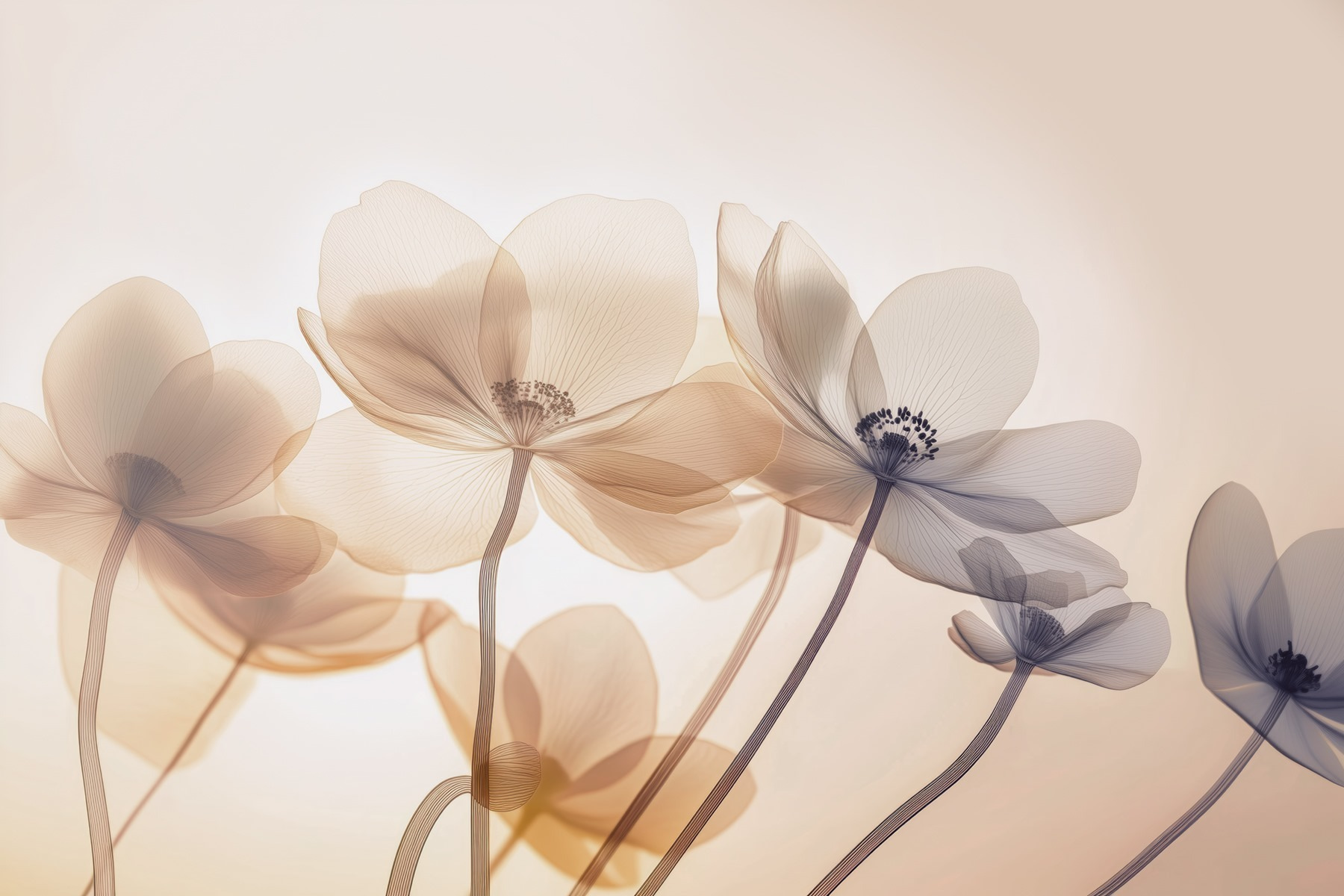 Delicate blooms in soft hues