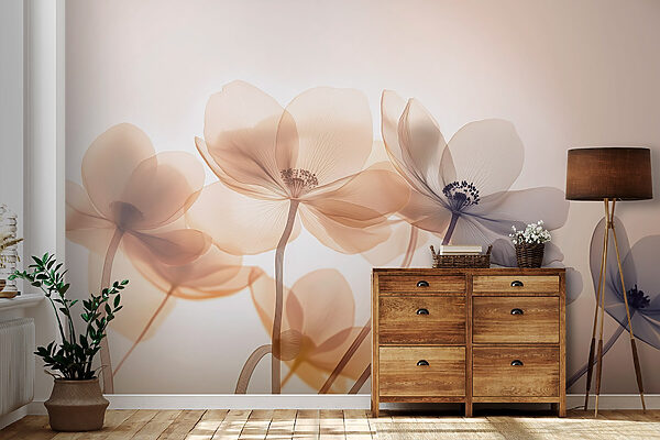 Flores delicadas em tons suaves Flores delicadas em tons suaves
