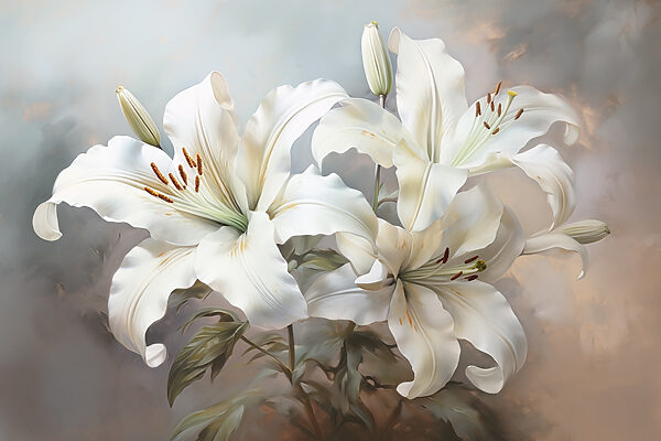 Flores delicadas em tons suaves Flores delicadas em tons suaves