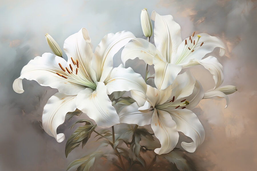 Flores delicadas em tons suaves Flores delicadas em tons suaves