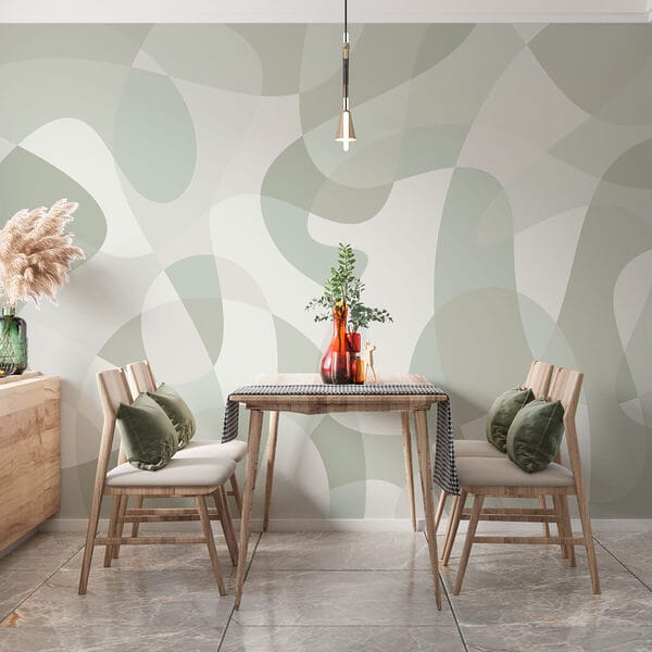 White and grey background with circles