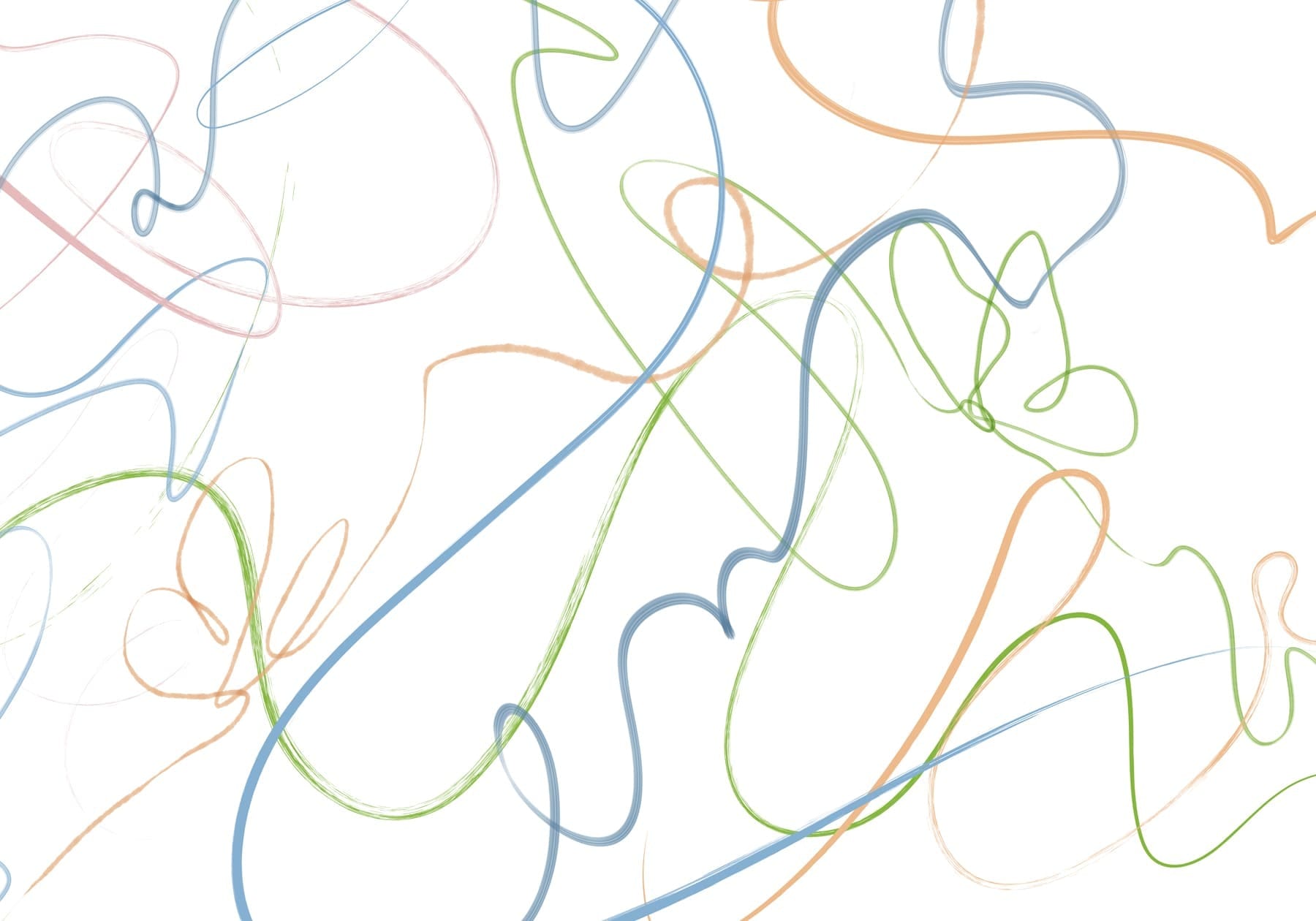 Colorful lines on a white background