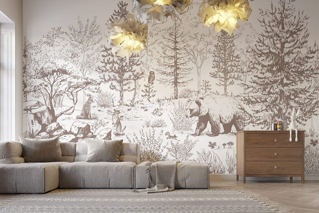 Bear walking in the woods Bear walking in the woods