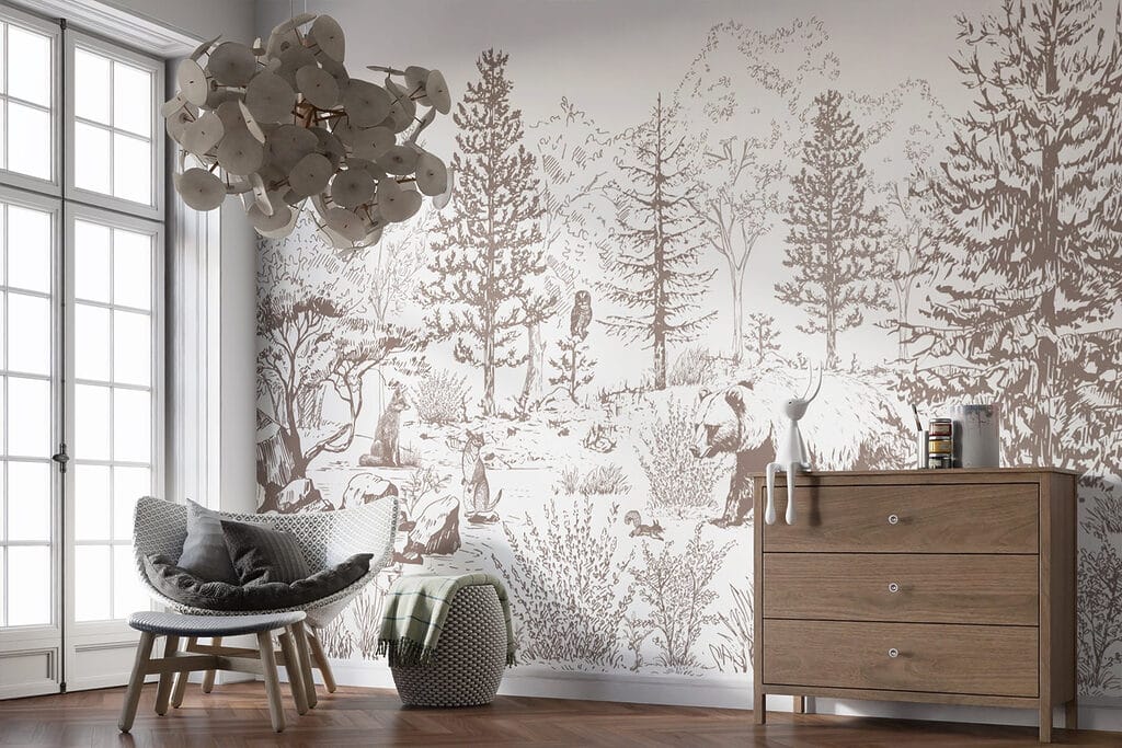 Bear walking in the woods Bear walking in the woods