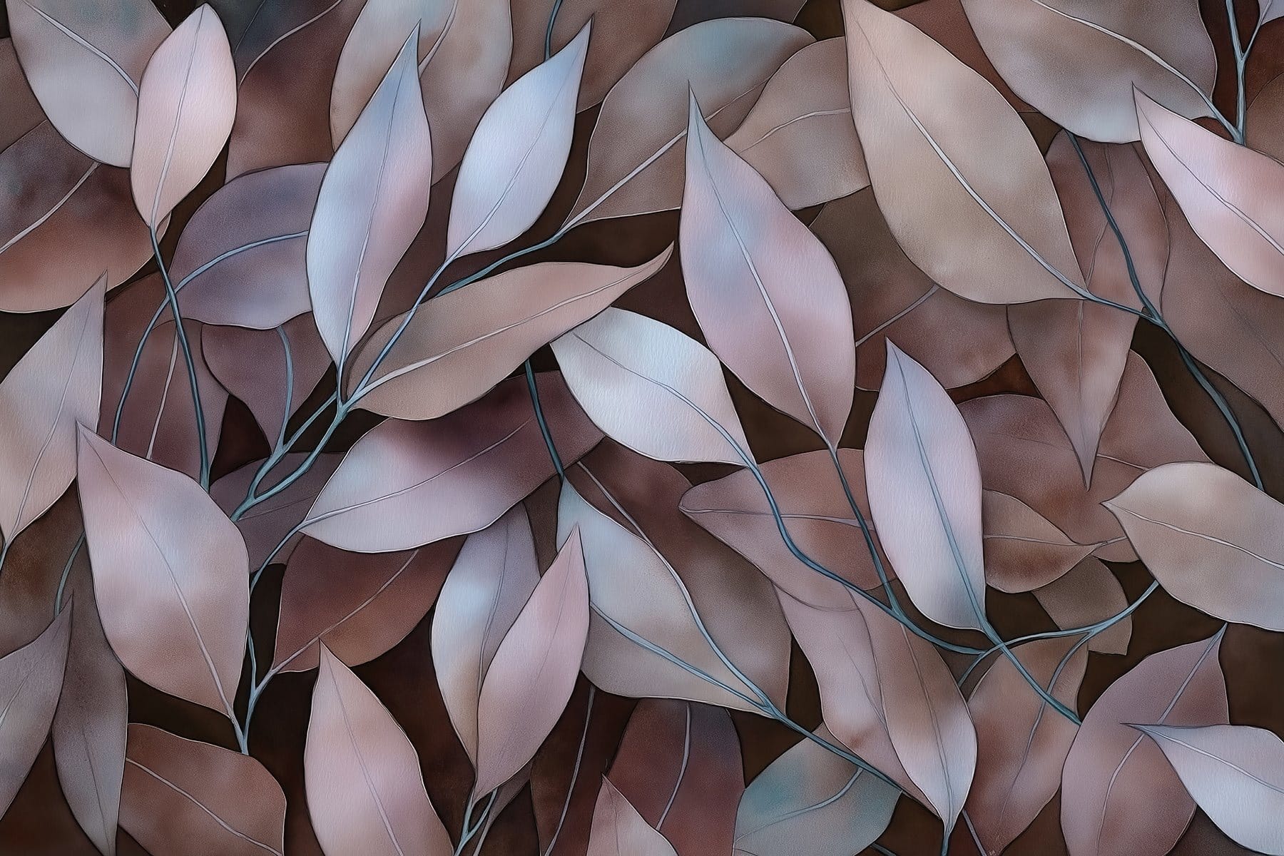 Group of brown leaves Group of brown leaves