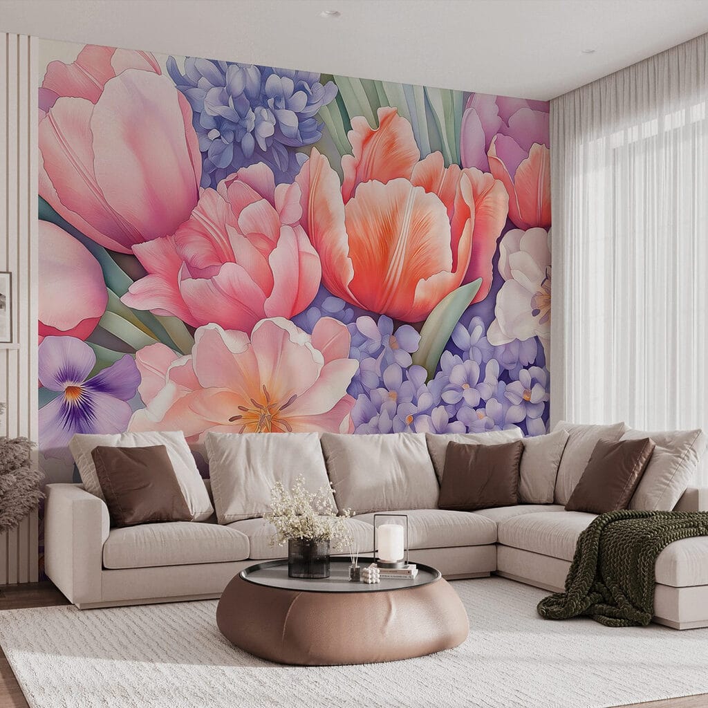 Group of flowers on a white background Group of flowers on a white background