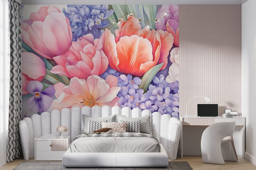 Group of flowers on a white background Group of flowers on a white background