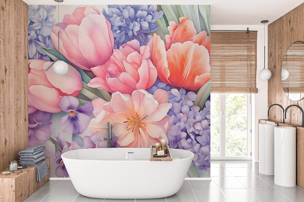 Group of flowers on a white background Group of flowers on a white background