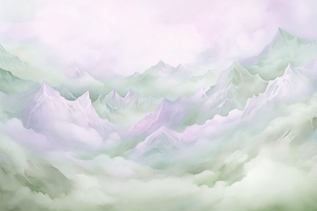 Cordilheira com nuvens Cordilheira com nuvens