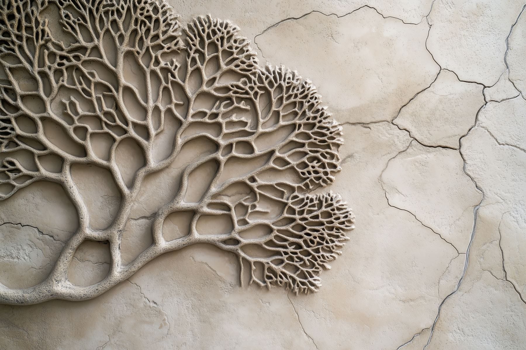 Coral on a concrete surface