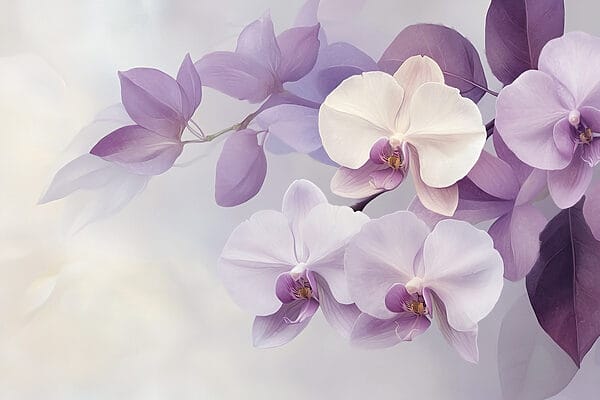 Orquídeas delicadas em tons suaves Orquídeas delicadas em tons suaves