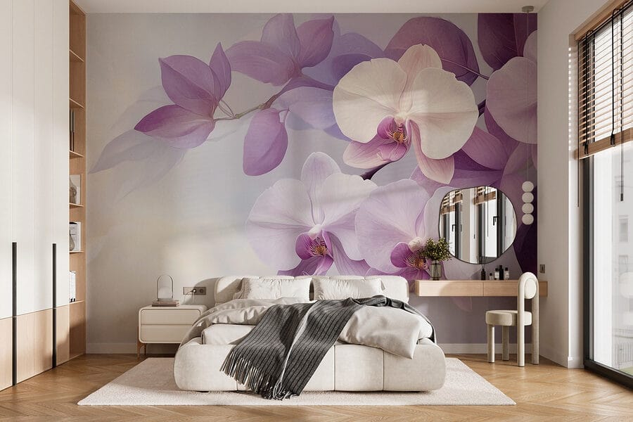 Orquídeas delicadas em tons suaves