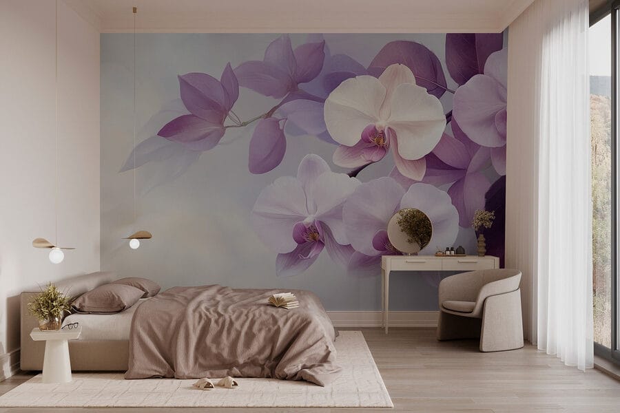Orquídeas delicadas em tons suaves