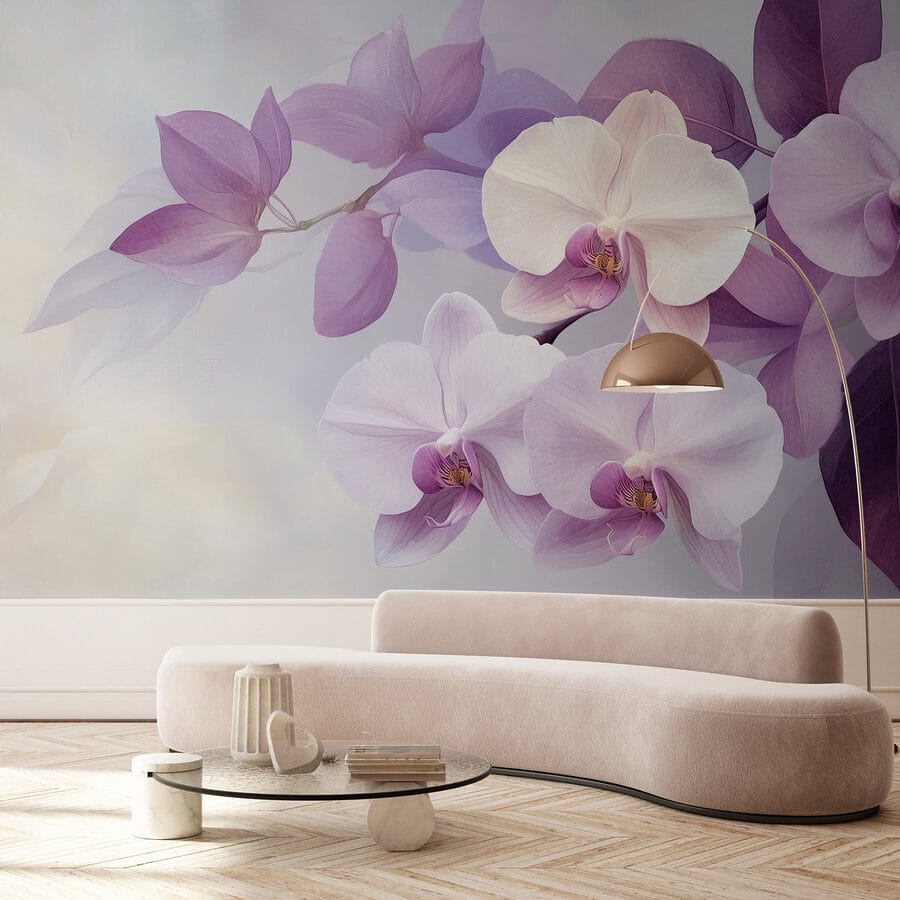 Orquídeas delicadas em tons suaves