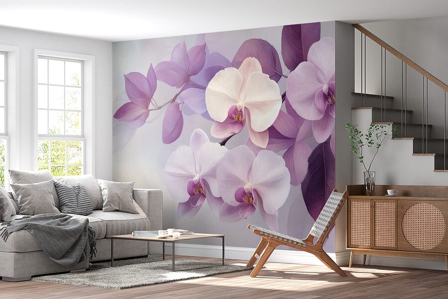 Orquídeas delicadas em tons suaves