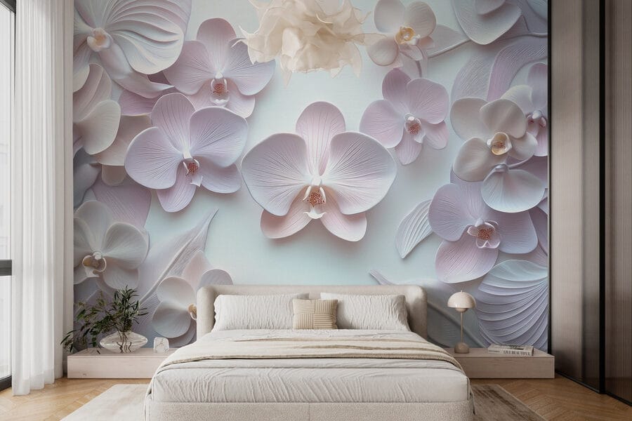 Papel de parede Grupo de flores brancas - Image 3
