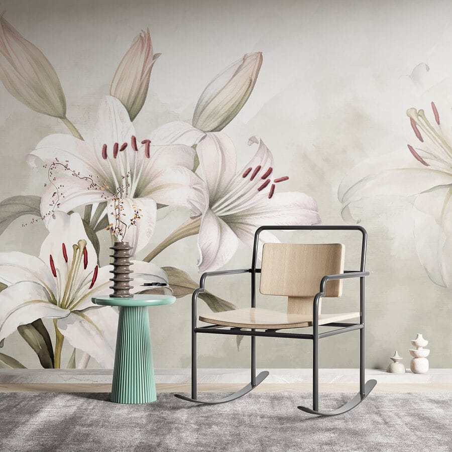 Flores delicadas em tons suaves