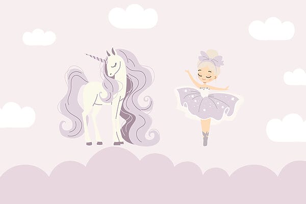 Unicórnio e uma bailarina Unicórnio e uma bailarina