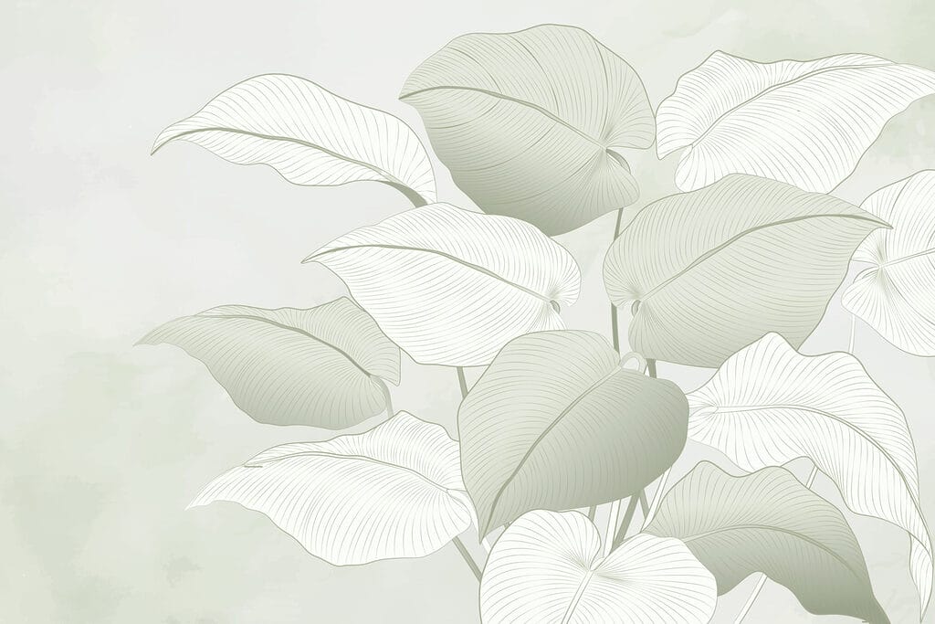 Folhas delicadas em tons suaves Folhas delicadas em tons suaves