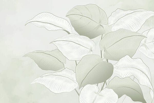 Folhas delicadas em tons suaves Folhas delicadas em tons suaves