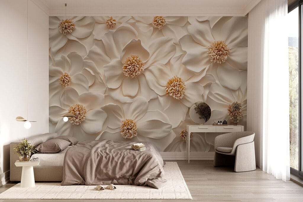 Group of white flowers Group of white flowers