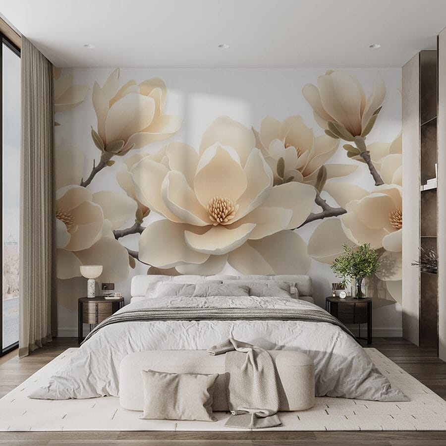 Flores brancas num ramo Flores brancas num ramo