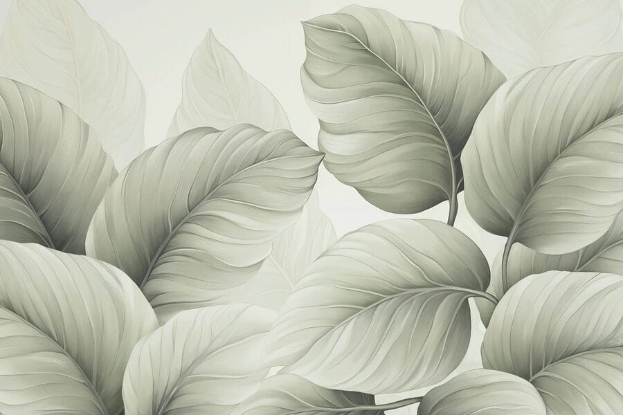 Papel de parede Folhas verdes delicadas em harmonia. - Image 3