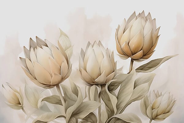 Flores delicadas em tons suaves Flores delicadas em tons suaves
