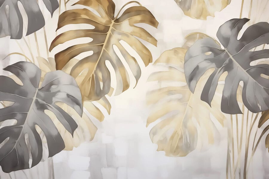 Folhas elegantes em tons suaves. Folhas elegantes em tons suaves.