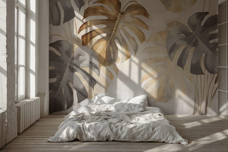 Folhas elegantes em tons suaves. Folhas elegantes em tons suaves.
