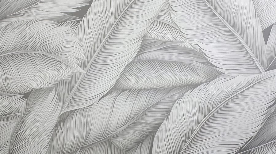 Folhas texturadas em tons suaves.
