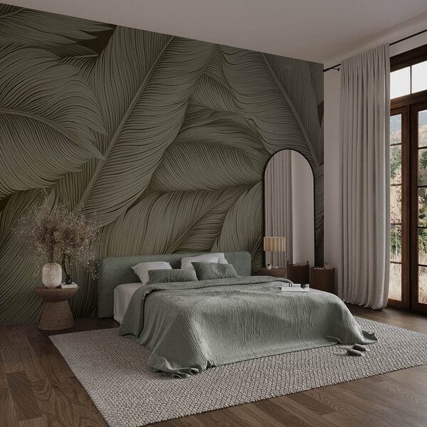 Natural texture of overlapping leaves