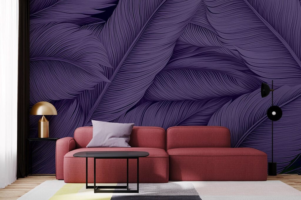 Lush leaves in deep purple hues
