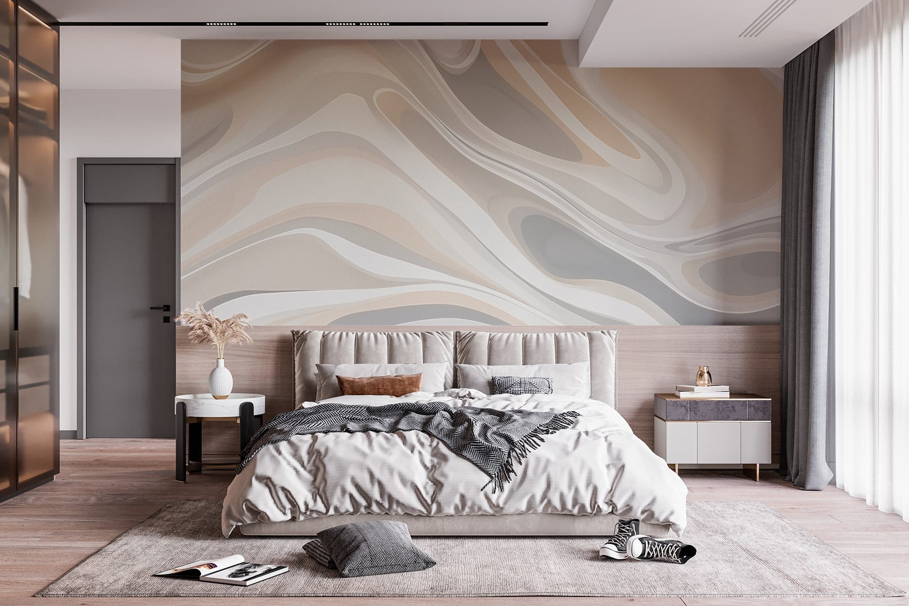 White and grey swirls White and grey swirls